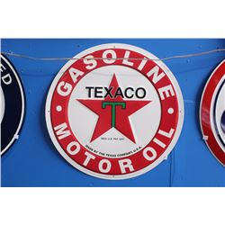 TEXACO GASOLINE MOTOR OIL TIN SIGN