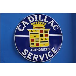 CADILLAC AUTHORIZED SERVICE TIN SIGN