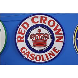 RED CROWN GASOLINE TIN SIGN