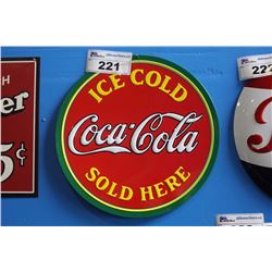 ICE COLD COCA COLA TIN SIGN