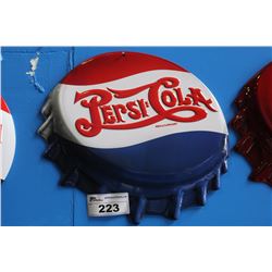 PEPSI TIN BOTTLE CAP SIGN