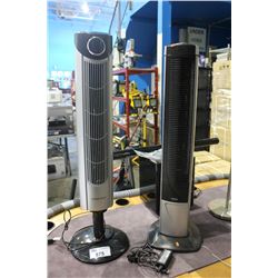 PAIR OF UPRIGHT FANS