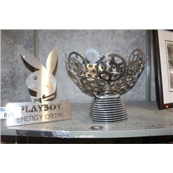 PLAYBOY SIGN AND TROPHY