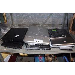 SHELF LOT OF LAPTOPS AND MORE