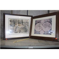 PAIR OF FRAMED PRINTS