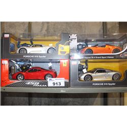 LOT OF 4 REMOTE CONTROLLED CARS