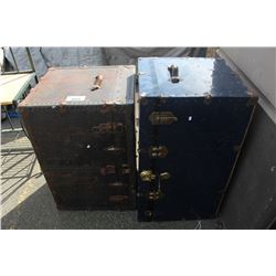 PAIR OF ANTIQUE TRUNKS