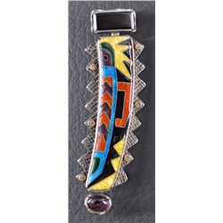 SOUTHWEST SILVER AND 14KT PIN