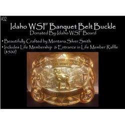 Idaho WSF Life Member 2017 Banquet Buckle