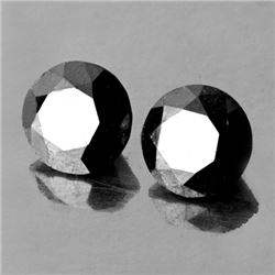 Natural Black Diamond Pair 2.76 Carats