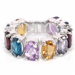 Natural Multi Gemstone Ring