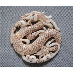 Hand Carved Jade Dragon Pendant