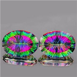 Natural Rainbow mystic Topaz Pair 21.01 cts - Flawless