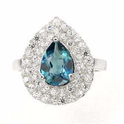 Natural London Blue Topaz Ring