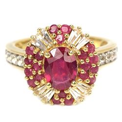 Genuine Red  Ruby Ring