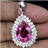 Natural Pink Topaz & White Sapphire Pendant