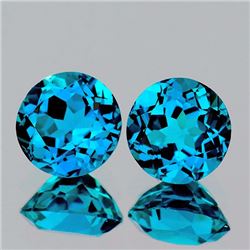 Natural London Blue Topaz Pair 8.00 mm _ VVS
