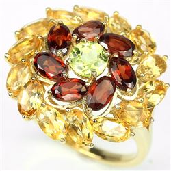 Natural Multi Gemstone Ring