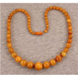 Antique Natural Egg Yolk ButterScotch Amber Necklace