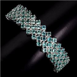 Natural Neon Blue Apatite 150 Carats Bracelet