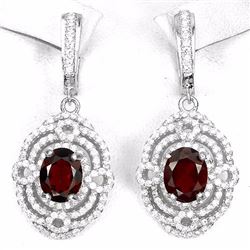 NATURAL RED MOZAMBIQUE GARNET EARRINGS