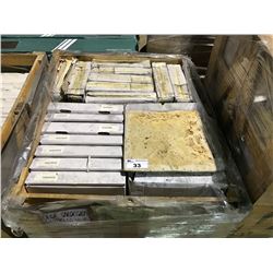 CRATE OF MEDITTERANEO SARDENIA 16 X 16" & SARDENIA LISTELLO 16 X 8" STONE TILE