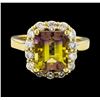 Image 2 : 3.73 ctw Ametrine and Diamond Ring - 14KT Yellow Gold