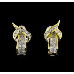 18KT Yellow Gold 1.76 ctw Diamond Earrings