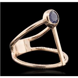 14KT Rose Gold 0.55 ctw Sapphire Ring