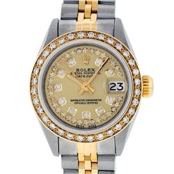 Rolex Two-Tone Diamond DateJust Ladies Watch