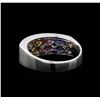 Image 3 : 2.30 ctw Multi Color Sapphire and Diamond Ring - 14KT White Gold