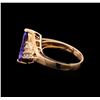 Image 3 : 14KT Rose Gold 2.90 ctw Tanzanite and Diamond Ring