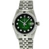 Image 1 : Rolex Stainless Steel 1.00 ctw Diamond and Emerald DateJust Men's Watch