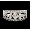 Image 2 : 0.73 ctw Diamond Ring - 14KT White Gold