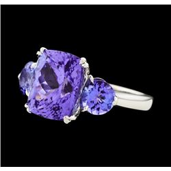 7.29 ctw Tanzanite Ring -  Platinum