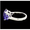 Image 3 : 7.29 ctw Tanzanite Ring -  Platinum