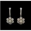 14KT White Gold 1.90 ctw Diamond Earrings