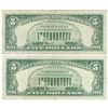 Image 2 : 1963 $5 Fine Red Seal Bill Lot of 2