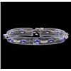 14KT White Gold 5.15 ctw Tanzanite and Diamond Bracelet