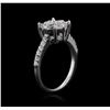 Image 3 : 14KT White Gold 0.85 ctw Diamond Ring