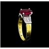 Image 4 : 1.99 ctw Ruby and Diamond Ring - 18KT Two-Tone Gold