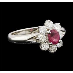 Ruby and Diamond Ring - Platinum