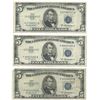 Image 1 : 1953 $5 Silver Certificate Currency Lot of 3