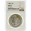 Image 1 : 1886 NGC MS64 Morgan Silver Dollar