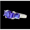 3.08 ctw Tanzanite Ring -  Platinum