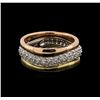 Image 1 : 14KT Tri-Color Gold 0.49 ctw Diamond Ring