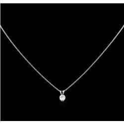 0.42 ctw Diamond Pendant With Chain - 14KT White Gold