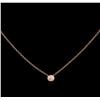 Image 1 : 0.09 ctw Diamond Necklace - 14KT Rose Gold