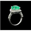 Image 4 : 4.61 ctw Emerald and Diamond Ring - 14KT White Gold