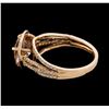 Image 3 : 1.53 ctw Morganite and Diamond Ring - 14KT Rose Gold